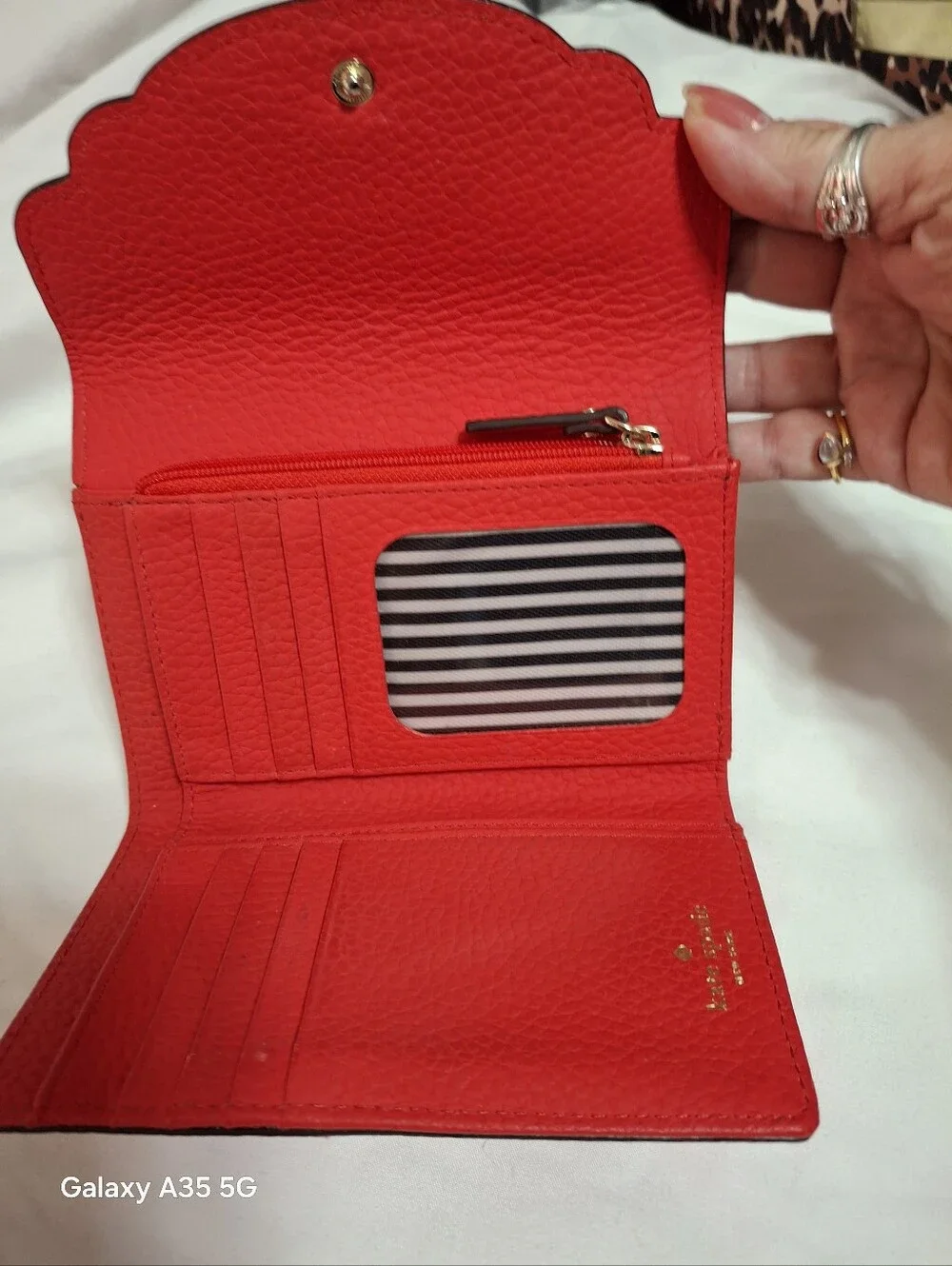 Kate Spade Red Leewood place Kieran leather wallet